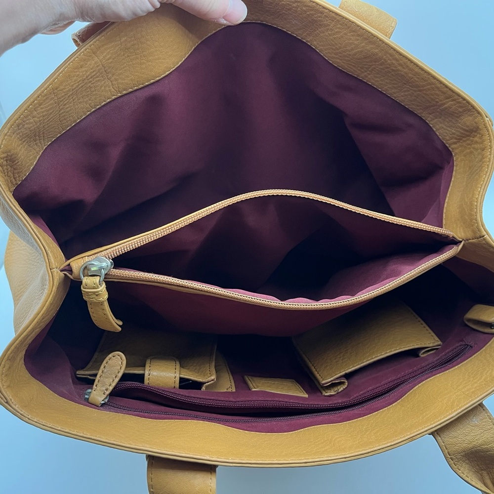 Cole Haan Tan Leather Tote Bag - Picture 5 of 6